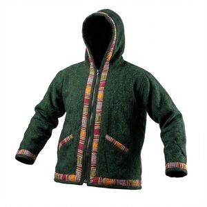 Handwoven Hooded Jacket – Boho Ethnic Style